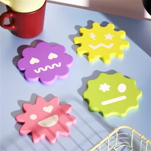 Smiley Coaster Concrete Silicone Mold